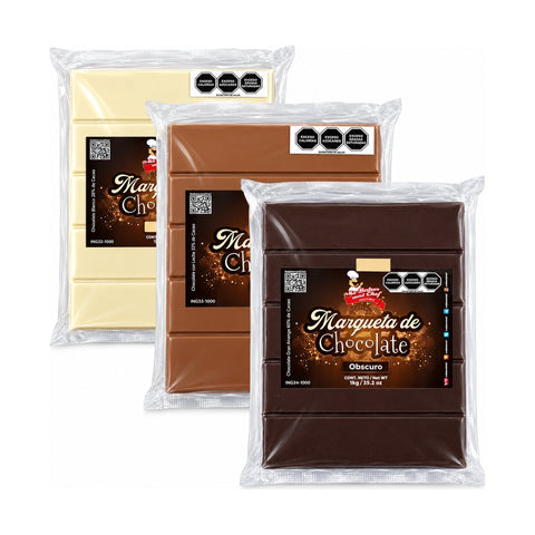 MBK Chocolate blocks for melting on white background