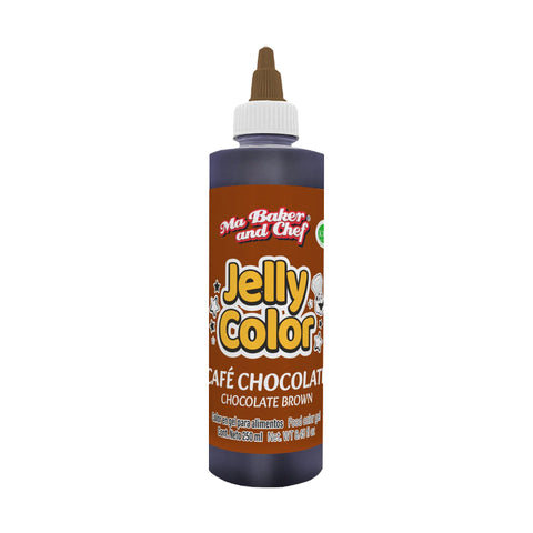 MBK Gel food coloring - Chocolate Brown 250 ML on white background