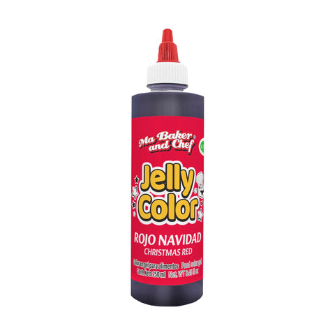 MBK Gel food coloring - Christmas Red 250 ML on white background