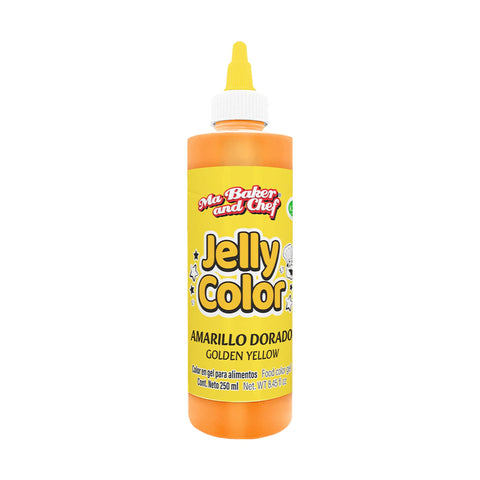 MBK Gel food coloring - Golden Yellow 250 ML on white background