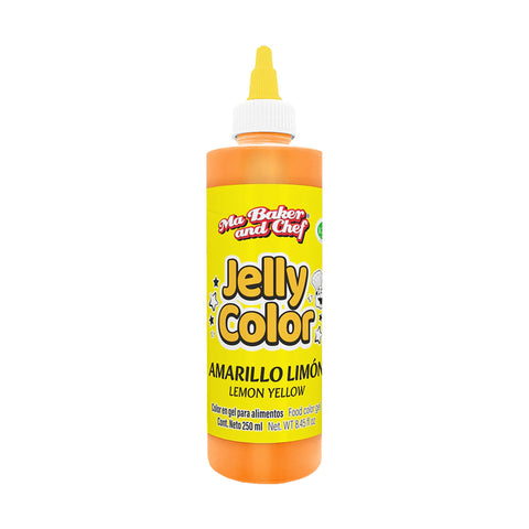 MBK Gel food coloring - Lemon Yellow 250 ML on white background