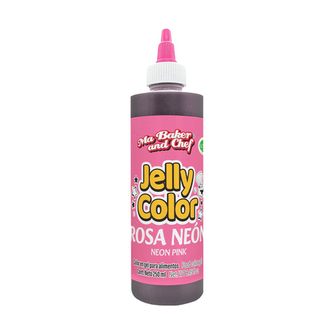 MBK Gel food coloring - Neon Pink 250 ML on white background