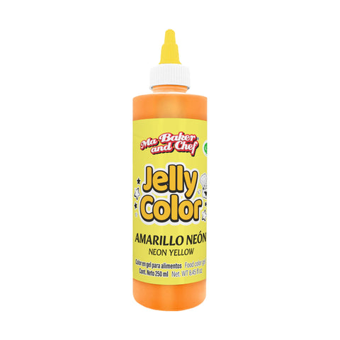 MBK Gel food coloring - Neon Yellow 250 ML on white background