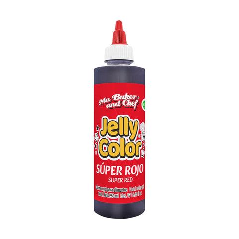 MBK Gel food coloring - Super Red 250 ML on white background