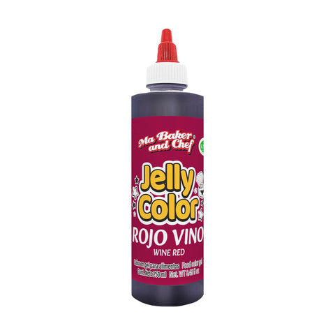 MBK Gel food coloring - Wine Red 250 ML on white background