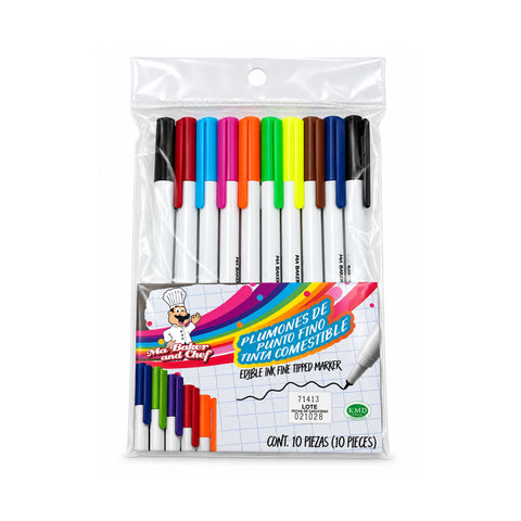 Ma Baker Fine Tip Edible Pen Kit 10 Colors