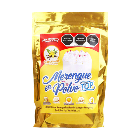 Ma Baker Top Meringue Powder Vanilla 2.2 lb (1 kg) on white background