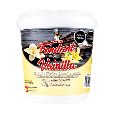 MBK Vanilla fondant on white background