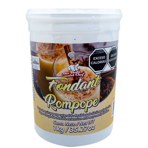 Fondant en Pasta Blanco Sabor Rompope 35.27 oz (Rompope Flavor)