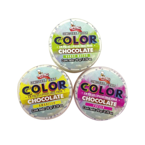 Color Liposoluble en Polvo para Chocolate 0.35 oz (Fat Soluble Color Powder for Chocolate)