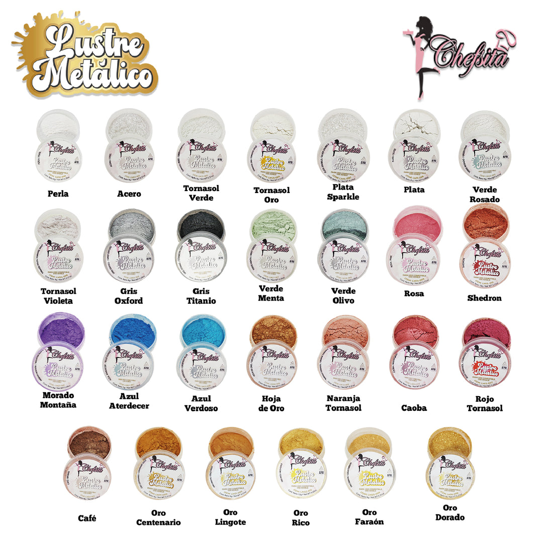 Lustre Metálico (Edible Luster Metallic Dust) – Ma Baker and Chef USA